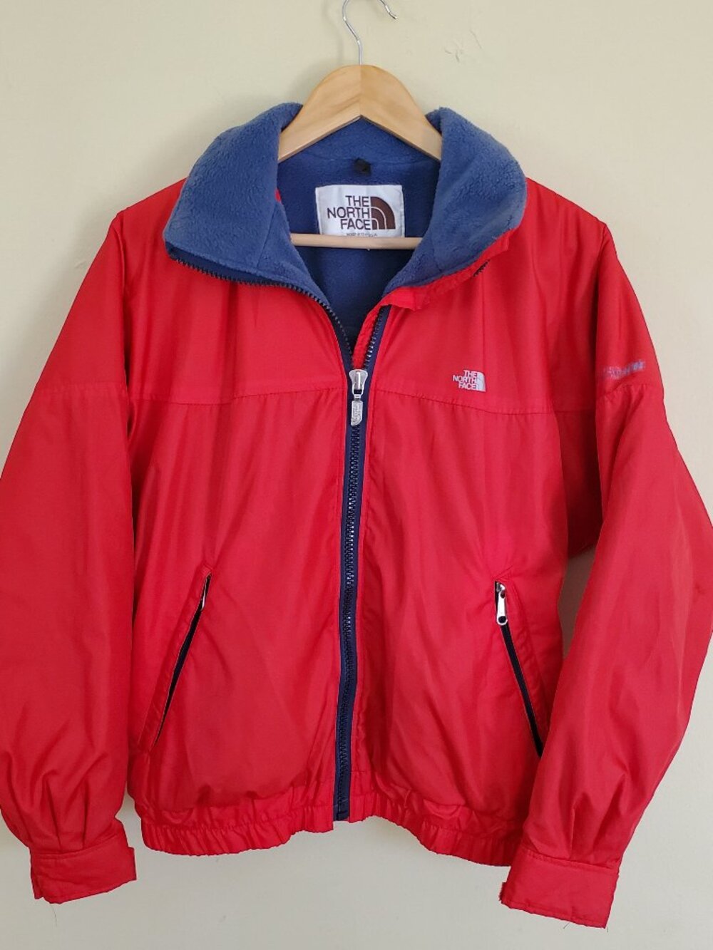 vintage The North Face Women's Ski Red Jacket Versatech 80s Made in USA